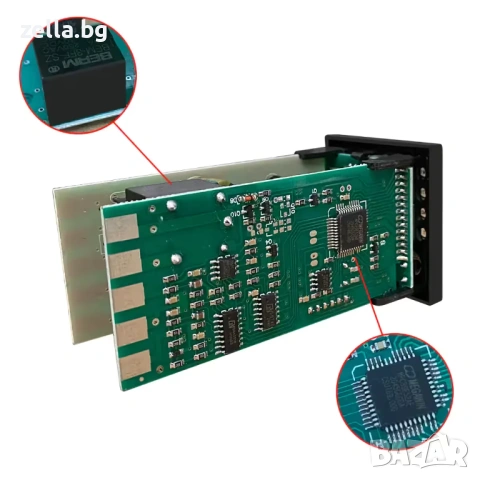 Дигитален терморегулатор REX C100 220V 0-400°C + SSR реле 40A + K-тип сонда 10106, снимка 5 - Друга електроника - 54657802