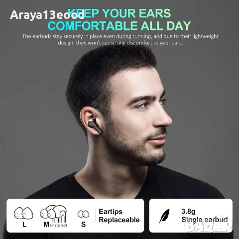 Bluetooth Безжични Слушалки Cervanta i17 с LED Дисплей – Hi-Fi Звук, Deep Bass, До 35 часа, снимка 6 - Безжични слушалки - 55583961