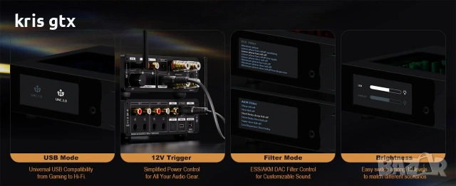 Hi Fi  комбо Ampapa Q1 DAC + Ampapa D1 TPA3255  ESS9039 AK4493  PFFB  Bluetooth 5.2, снимка 11 - Ресийвъри, усилватели, смесителни пултове - 55119113