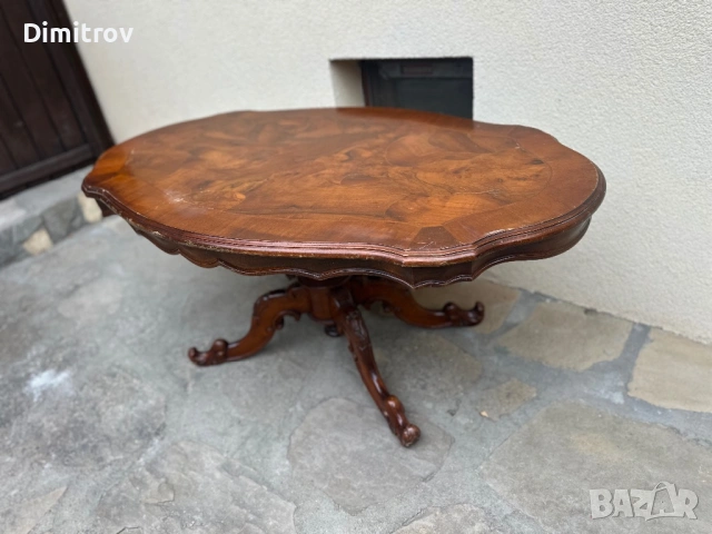 Винтидж холна маса в бароков стил, снимка 3 - Маси - 53958779