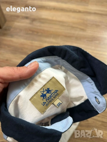 Оригинална мъжка тениска LA MARTINA Cotton Polo Shirt , 3XL - slim fit размер , снимка 8 - Тениски - 54193661