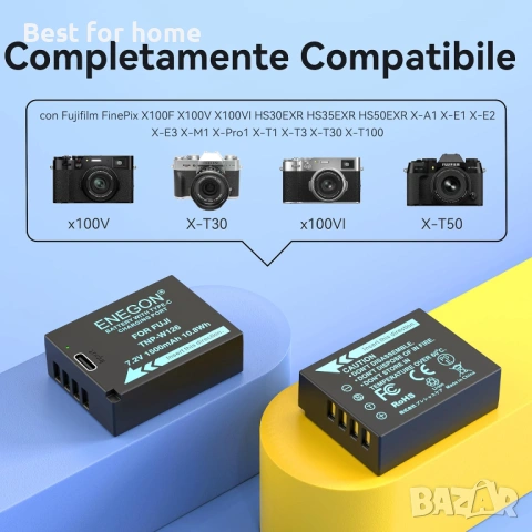 ENEGON NP-W126/W126S USB-C директно зареждане , снимка 2 - Друга електроника - 54445530