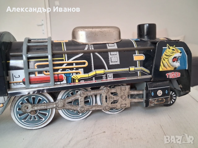 Японска,ламаринена играчка локомотив, снимка 3 - Колекции - 54806678