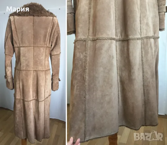 С / М H&M Дамско Палто Естествена Кожа Велур, снимка 13 - Палта, манта - 55675912