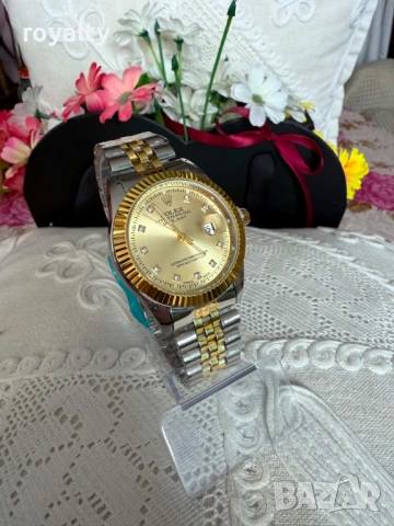 Rolex Нов Мъжки Часовник Кварцов Механизъм Ролекс , снимка 2 - Мъжки - 54722400