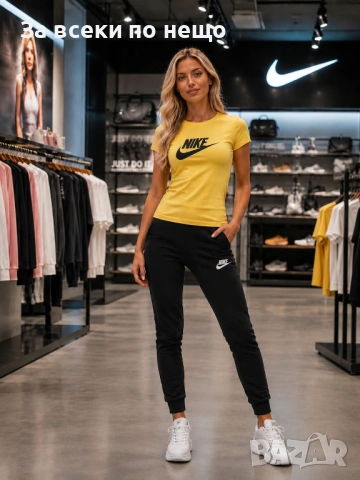 Nike  Дамски Спортен Комплект Тениска И Долнище🔝Дамски Спортен Екип Найк - 3 Налични Цвята Код B460, снимка 2 - Спортни екипи - 54570585