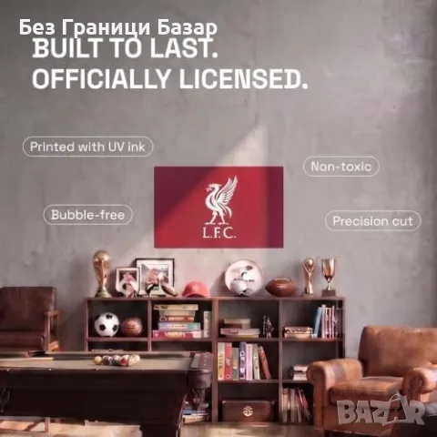 Нов Liverpool FC стенен стикер винил декорация за фенове, детска стая, гейминг, снимка 5 - Други - 55583510