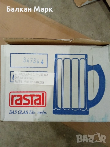 Комплект 6 бр. халби за бира Löwenbräu – Rastal (0.4L), снимка 3 - Чаши - 55135763