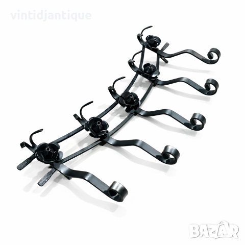 Декоративна стенна закачалка от ковано желязо с дизайн на рози, снимка 2 - Декорация за дома - 54127013