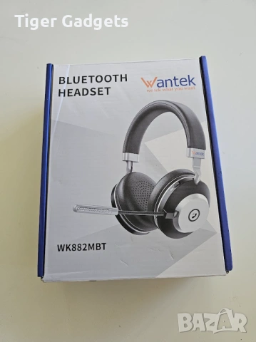 Безжична Bluetooth слушалка с микрофон Wantek WK882BT, USB Dongle, снимка 9 - Bluetooth слушалки - 54854133