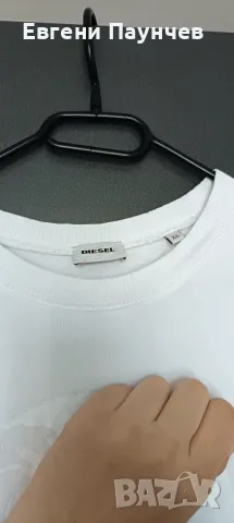 Diesel размер XL ватирана блуза в бял цвят , снимка 3 - Суичъри - 55408178