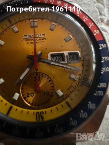 Продавам мъжки, ръчен часовник, SEIKO “Pogue” 6139-6002, Automatic Chronograph Vintage., снимка 5 - Мъжки - 55436190