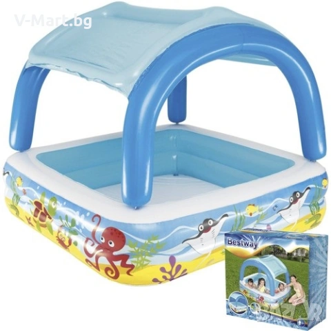 Детски басейн със сенник BESTWAY 140х140х114 см
