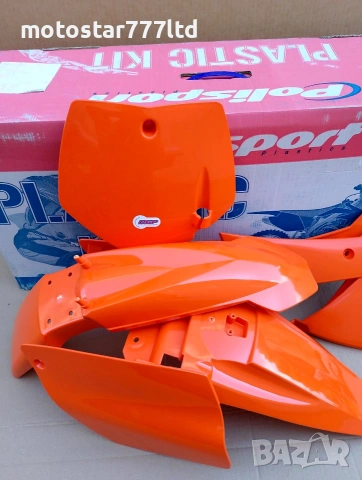 Кит пластмаси комплект за КТМ SX65 Polisport оранжев 2002-2008г., снимка 3 - Части - 54989663