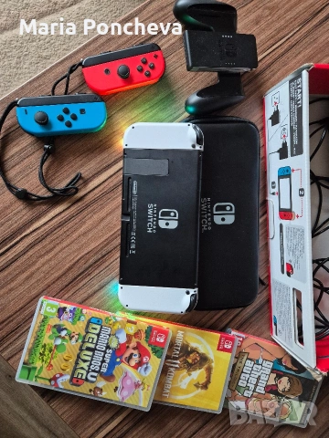 Nintendo Switch пълен комплект +игри, снимка 3 - Nintendo конзоли - 54922356