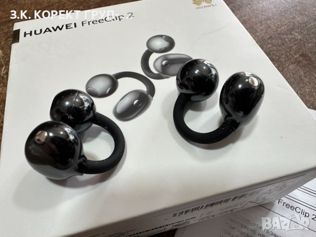 Безжични слушалки Huawei FreeClip 2 Black Гаранция, снимка 3 - Bluetooth слушалки - 54521616