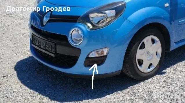 Оригинална лява решетка под халогена за Renault Twingo II facelift / Рено Туинго 2 (2011-2014)