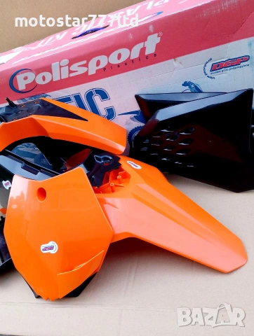 Кит пластмаси комплект за КТМ SX65 Polisport оранжев 2009-2011г., снимка 3 - Части - 54982190