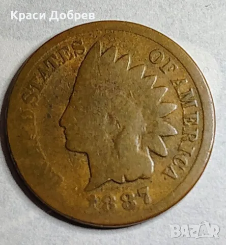 Лот от 6 бр. стари американски монети 1 цент (Indian Head Cent) – 1887-1898 г, снимка 5 - Нумизматика и бонистика - 55619348