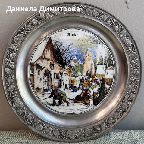 Декоративни чинии с 4те сезона, снимка 8 - Декорация за дома - 55310178