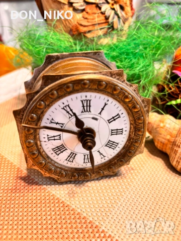 Настолен Бронзов часовник 19 век, снимка 4 - Антикварни и старинни предмети - 54166686