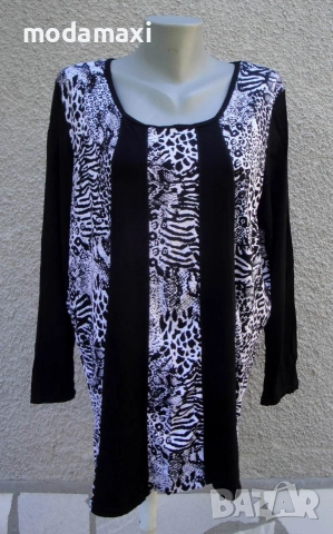 3XL Нова туника М.Collection в черно и бяло 