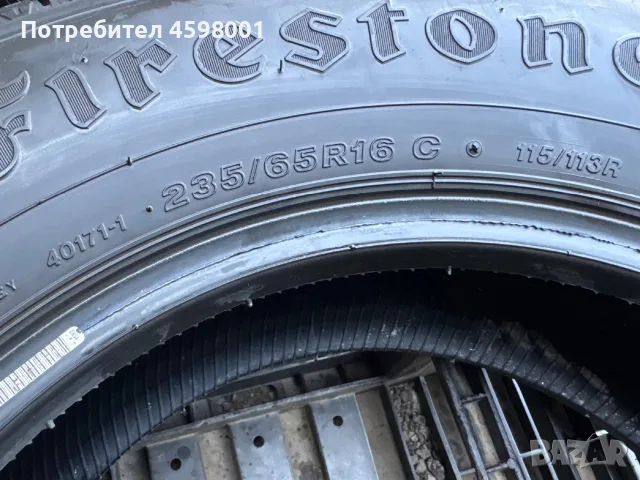 2бр.ЗИМНИ ГУМИ Firestone 235/65/16C DOT2124-Sprinter,Crafter,TGE,Ford Transit, снимка 8 - Гуми и джанти - 55666978