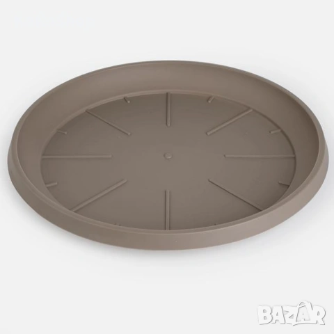 Саксия - Ø 23 x 18 см, пластмасова, цвят антрацит, снимка 2 - Саксии и кашпи - 54421507