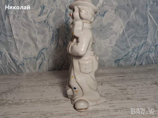 Стара Порцеланова Фигура Клоун със Забележки, снимка 5 - Антикварни и старинни предмети - 54752966