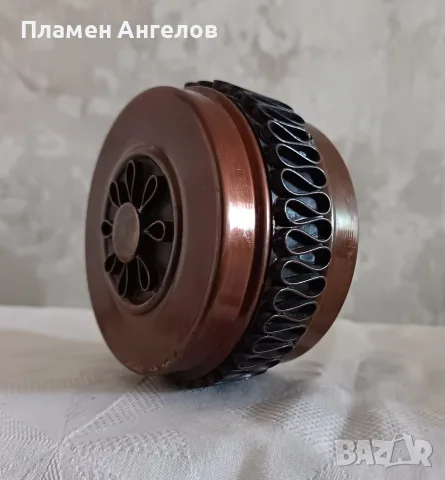 Винтидж медна кутия. Ръчна изработка 9см., снимка 9 - Декорация за дома - 55669200
