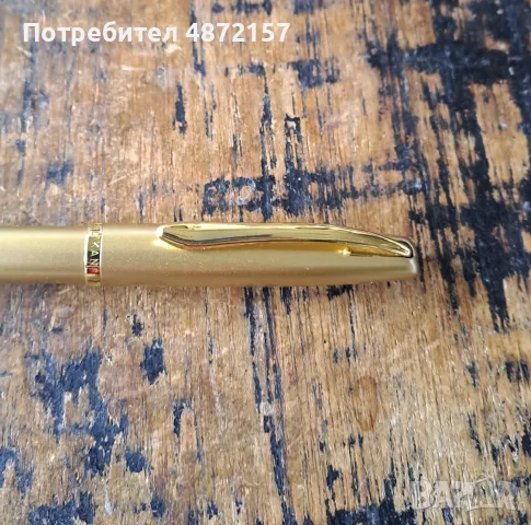 химикалка Пеликан Pelikan златна в метална кутия, снимка 4 - Ученически пособия, канцеларски материали - 55576167
