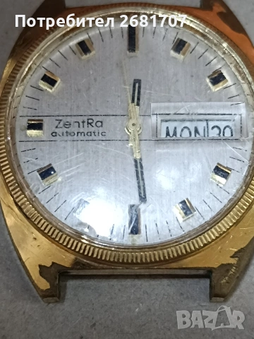 позлатен часовник Zentra , снимка 2 - Мъжки - 54962583