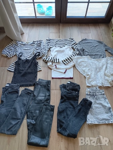 Zara спортно-елегантен сет черно-бяла класика