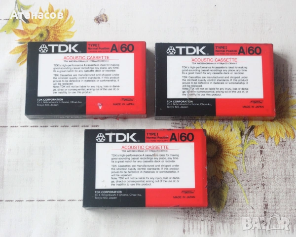 3 касети TDK A-60 Cassette Tape, снимка 3 - Други - 54651715