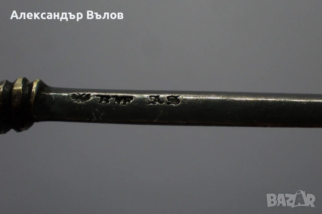 Винтидж нож за писма BMF (Западна Германия), три заека, имперски стил, посребрен, снимка 4 - Антикварни и старинни предмети - 54989248