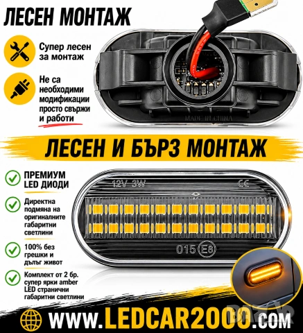 LED Динамични Странични Мигачи за Nissan Qashqai J10 / Note E11 / Tiida C11 / Navara D40, снимка 7 - Аксесоари и консумативи - 54987578