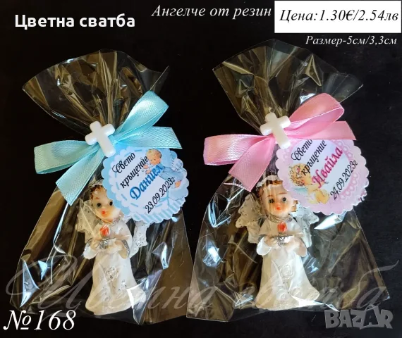Подаръчета за кръщене- ангелче, Подаръци за кръщене, Ангелче подаръче за кръщене, снимка 10 - Декорация - 25589148