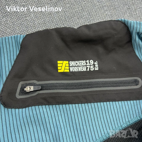 Snickers Еластична Горница Мъжка Размер 3XL 1/4 Зип Работна Синя, снимка 4 - Суичъри - 54150426