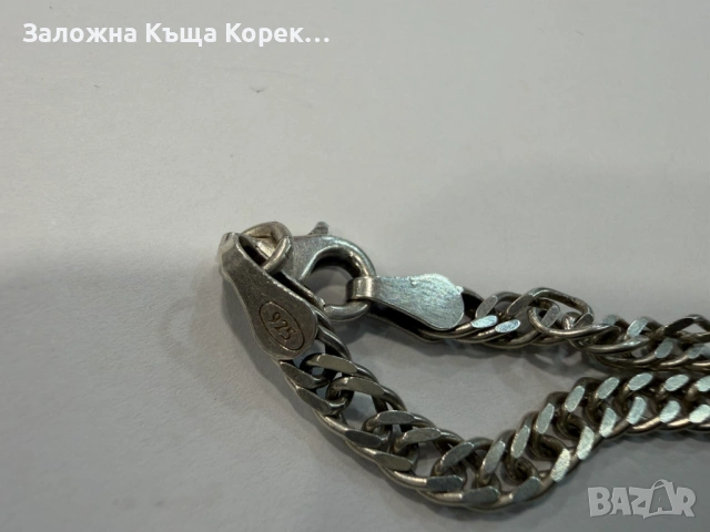 Сребърен мъжки синджир 925/13,73гр, снимка 4 - Колиета, медальони, синджири - 54782758