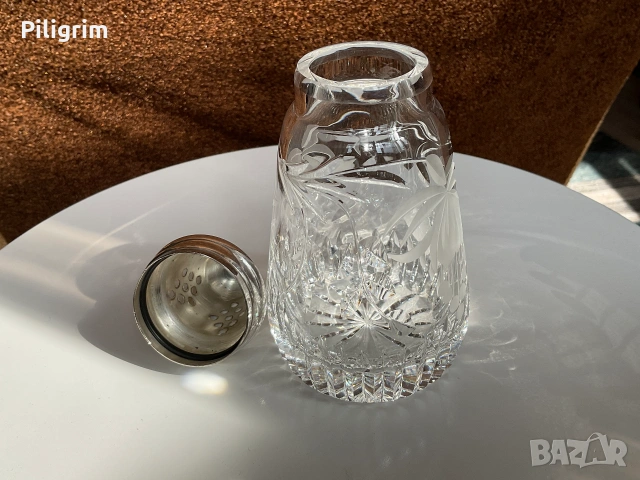 Диспенсър (ситник) за захарница Royal Brierley Crystal. Великобритания., снимка 4 - Кутии за храна - 55066722