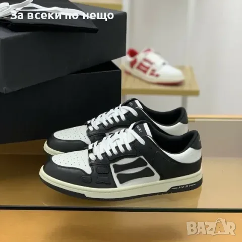 Amiri Skel Top Low Sneakers "Black/White" Унисекс👟Мъжки Маратонки👟Дамски Маратонки Код ch10