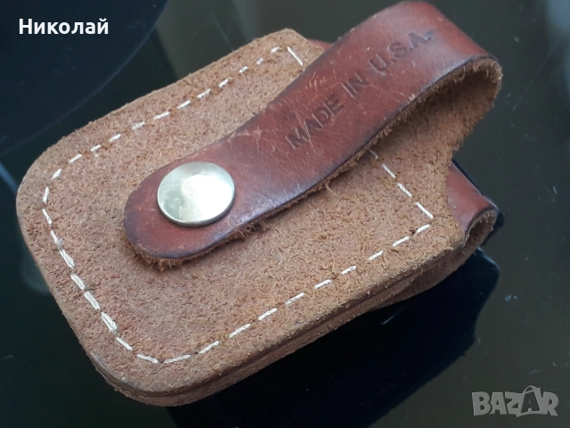 ОРИГИНАЛНА запалка "ЗИПО" с кожен калъф , снимка 6 - Запалки - 55208139