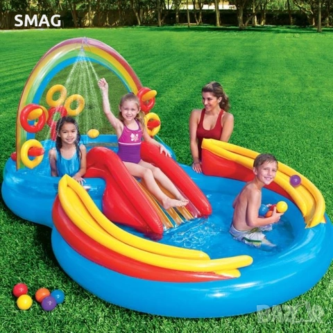 Детски басейн с фонтан и пързалка 2.97x1.93x1.35м - Intex_1038006