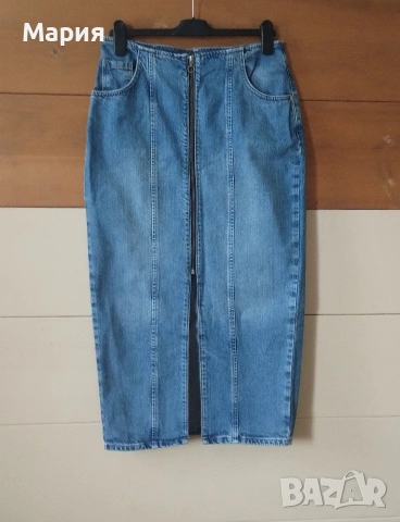 Zara миди пола с цип размер М, снимка 5 - Поли - 54089806