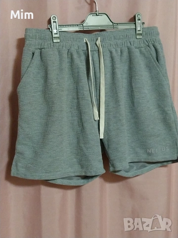 NELEUS SPORT WEAR XL Къси спортни шорти в сиво и кафяво , снимка 3 - Къси панталони и бермуди - 55215462