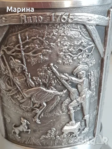 Немски чаши за вино и ракияот калай Antik * Vintage №62, снимка 9 - Антикварни и старинни предмети - 48729359