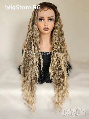 Руса перука afro curls lace front 86см 13х4