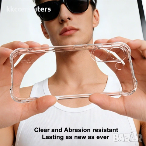 IMAK Прозрачен Калъф за Xiaomi Redmi Turbo 5 5G / Poco X8 Pro 5G - TPU, Airbag, Отвор за ремък, Проз, снимка 4 - Калъфи, кейсове - 54137038