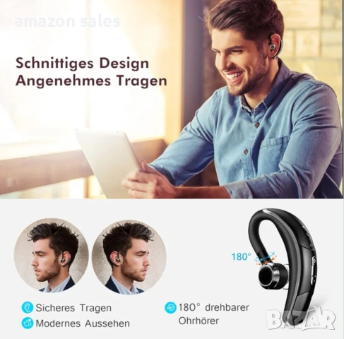 MPOW Crescent Bluetooth слушалка с микрофон за шумопотискане CVC6.0, снимка 7 - Bluetooth слушалки - 54654865