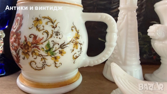 Млечно стъкло milk glass, снимка 9 - Други ценни предмети - 55085169